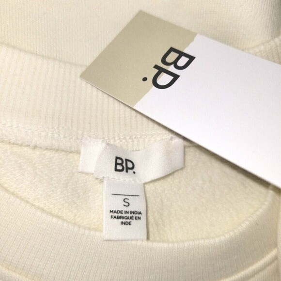 BP Ivory Floral Graphic Oversized Crewneck Sweater Size S NWT - Picture 11 of 12